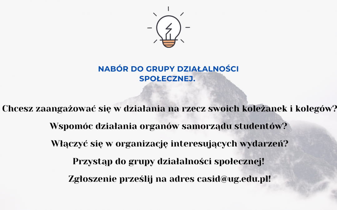 Nabór do grupy wolontariatu studenckiego.