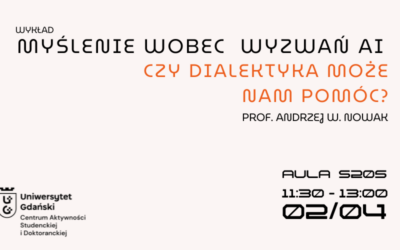 Myślenie wobec wyzwań AI. Czy dialektyka może nam pomóc?”- wykład w ramach Wokół Krytyki Społecznej