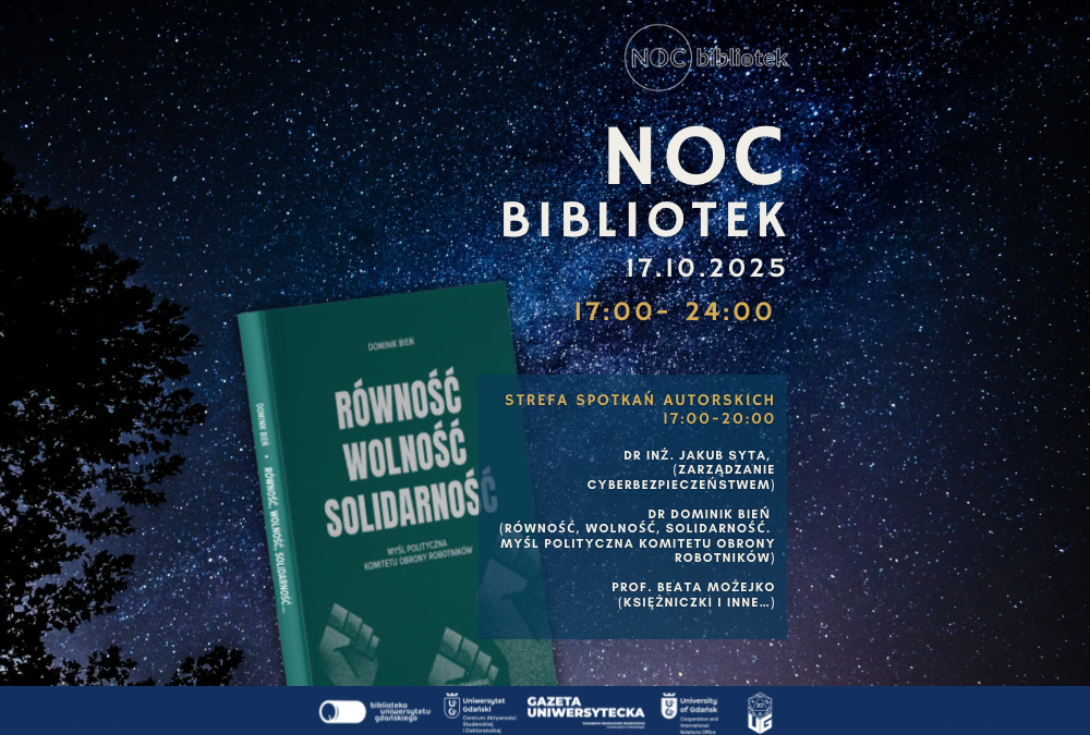 Spotkania autorskie podczas Nocy Bibliotek na Uniwersytecie Gdańskim